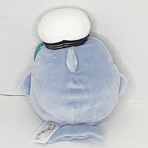 SAMIR 🐳5" Blue Whale w Sailor Captain Hat Original Squishmallow By Kellytoy NWT - Picture 5 of 8